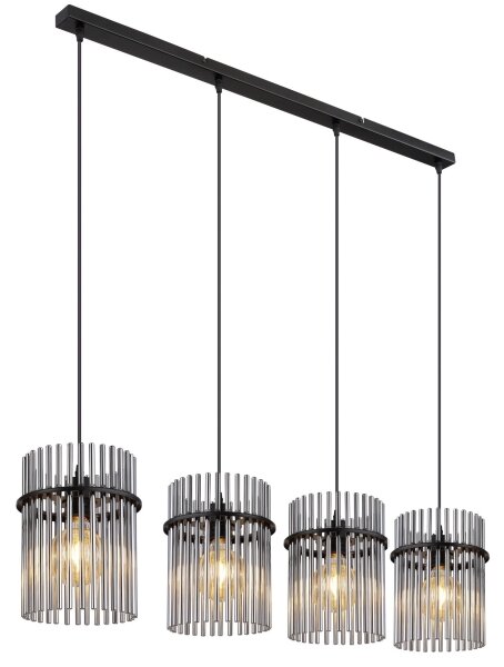 Globo 15698-4H - Lustr na lanku GORLEY 4xE27/60W/230V černá