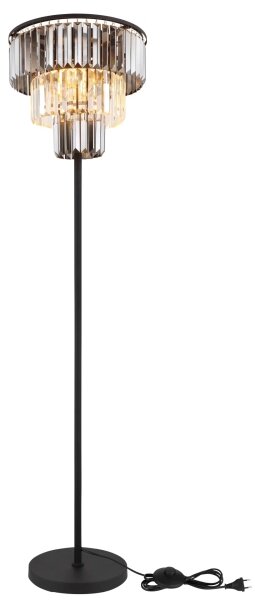 Globo 15695S - Stojací lampa NAXIS 3xE27/40W/230V pr. 40 cm černá