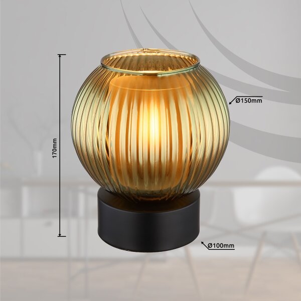 Globo 15638TG - Stolní lampa ZUMBA 1xE27/25W/230V pr. 15 cm zelená