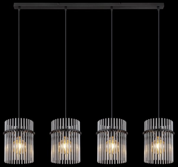 Globo 15698-4H - Lustr na lanku GORLEY 4xE27/60W/230V černá