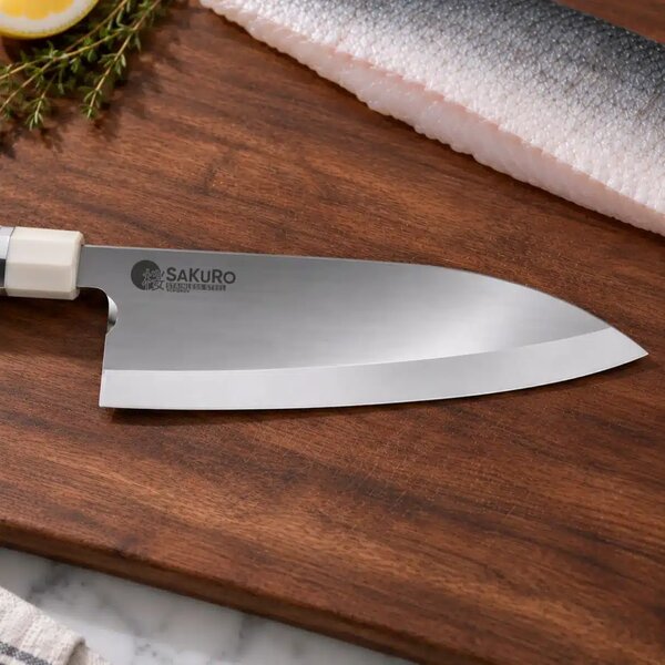 Kuchyňský nůž Deba z nerezové oceli SaKuRo Ivory 20,4 cm