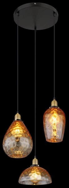 Globo 15786-3H1 - Lustr na lanku SALVY 3xE27/60W/230V pr. 46 cm oranžová