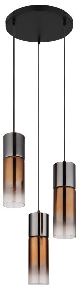 Globo 21000-3HG - Lustr na lanku ANNIKA 3xE27/25W/230V černá/měděná