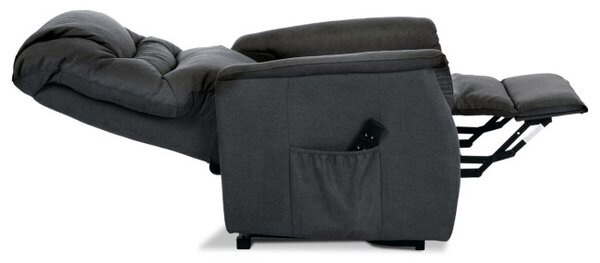 Polohovací křeslo šedé, elektrické TV-1171 GREY2