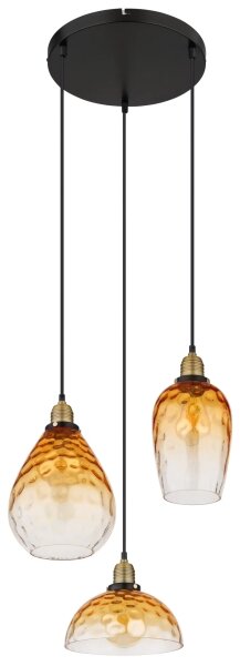 Globo 15786-3H1 - Lustr na lanku SALVY 3xE27/60W/230V pr. 46 cm oranžová