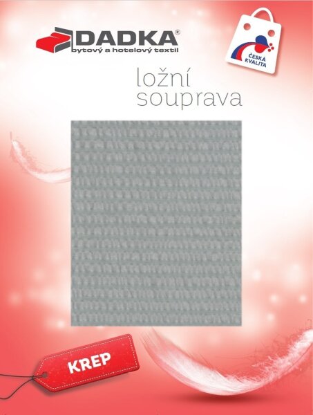 DADKA Krepové povlečení šedé 140x200, 70x90 cm