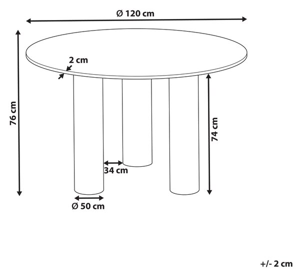Jídelní stůl ORIN Tmavý jasan 120 cm 120 cm