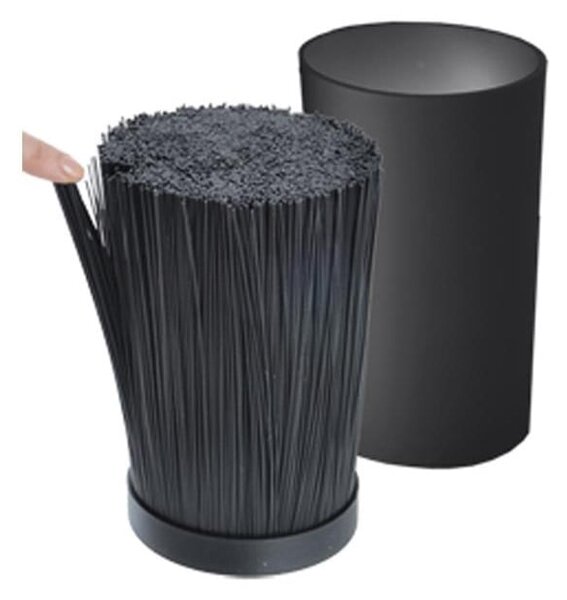 Stojan na nože se štětinami Orion Black, ⌀ 11 cm