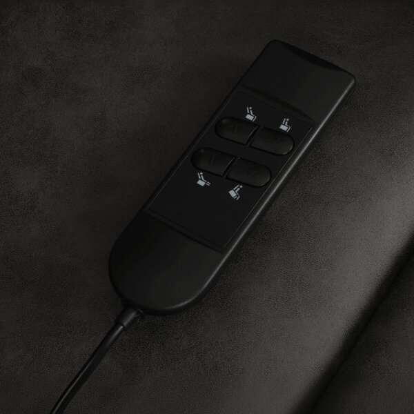 Polohovací křeslo černé, elektrické TV-L8902 BK3