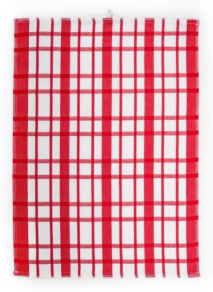 Etex kuchyňské utěrky EGYPTSKÁ BAVLNA U03 extra kvalita, červené káro, 3 kusy, 50x70cm