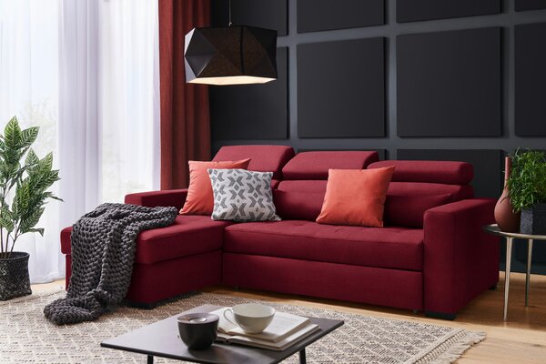 ROHOVÁ SEDAČKA, textil, červená Carryhome - Sedací soupravy, Online Only