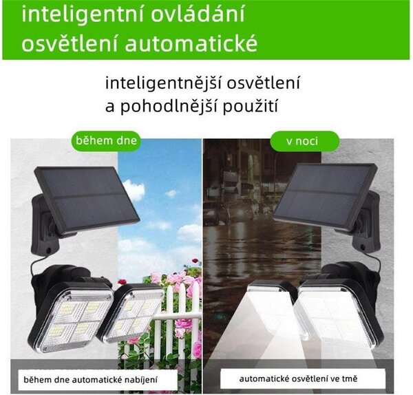 HJ Solární světlo 126 LED reflektor s čídlem pohybu