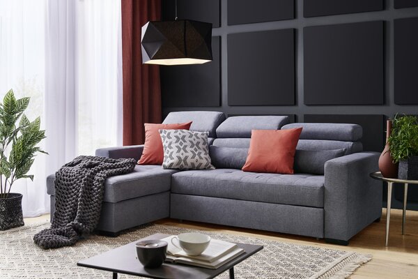 ROHOVÁ SEDAČKA, textil, modrá Carryhome - Sedací soupravy, Online Only