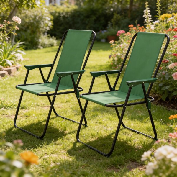 Zahradní skládací židle VERDE zelená