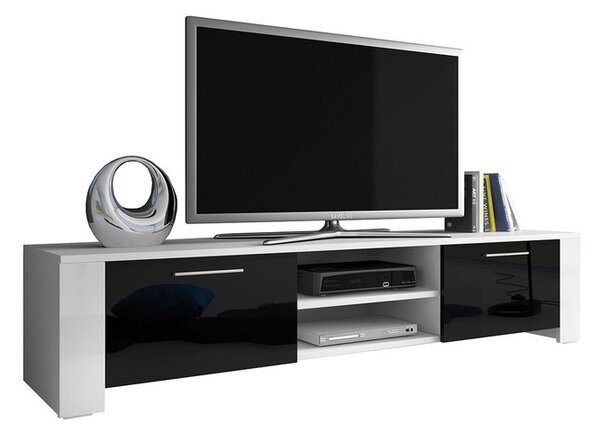 TV stolek Cleo IX, Barva: bílá / šedý lesk 5902928063547
