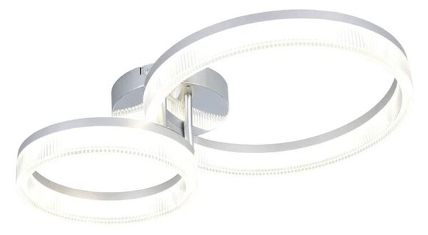 Trio Leuchten R63292106 MOVA - Stropní moderní lustr v lesklém chromu, LED 22W, 3000lm, 4000K, 51 x 33cm (Moderní stropní lustr )