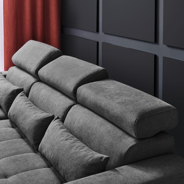 ROHOVÁ SEDAČKA, textil, barvy grafitu Carryhome - Sedací soupravy, Online Only