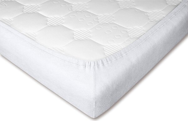 DADKA Froté prostěradlo bílé Rozměr 90x200x20 jednolůžko