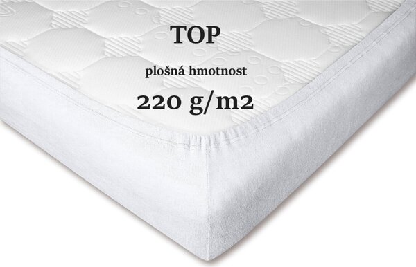 DADKA Froté prostěradlo bílé Rozměr 90x200x20 jednolůžko