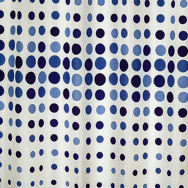 Bellatex koupelnový závěs MODRÉ TEČKY, 180x200cm