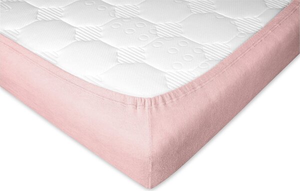 DADKA Froté prostěradlo pudrové Rozměr 60x120x10 dětské