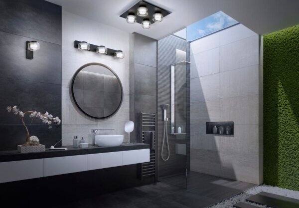 Ledvance-LED Koupelnové nástěnné svítidlo ORBIS FLAME 3xLED/5,5W/230V IP44 černá