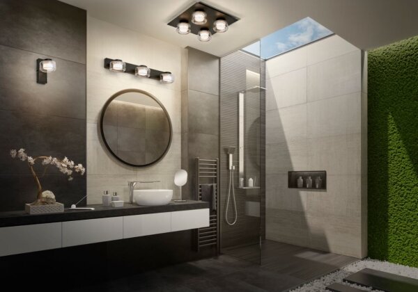 Ledvance-LED Koupelnové nástěnné svítidlo ORBIS FLAME 3xLED/5,5W/230V IP44 černá
