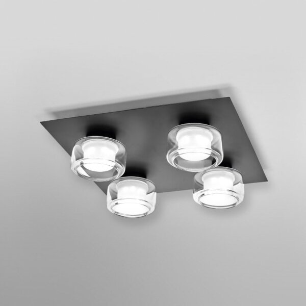 Ledvance -LED Koupelnové stropní svítidlo ORBIS FLAME 4xLED/5,5W/230V IP44 černá