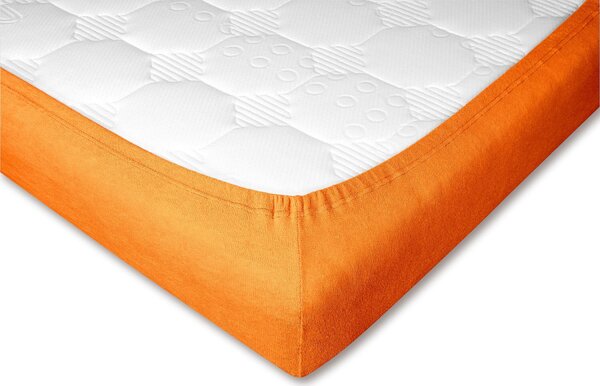 DADKA Froté prostěradlo pomeranč Rozměr 90x200x20 jednolůžko