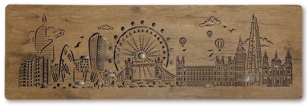 "Londýn" světelný obraz 230V 125x40cm provedení povrchu: dub světlý