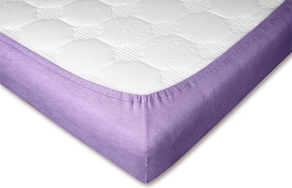 DADKA Froté prostěradlo fialové Rozměr 90x200x20 jednolůžko