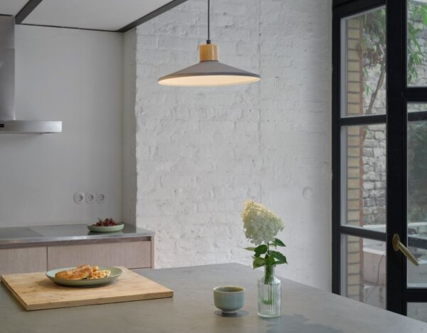 Ledvance - Lustr na lanku DECOR CONCRETE 1xE27/15W/230V pr. 32 cm beton šedá