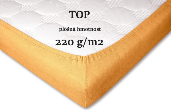 DADKA Froté prostěradlo okr Rozměr 90x200x20 jednolůžko