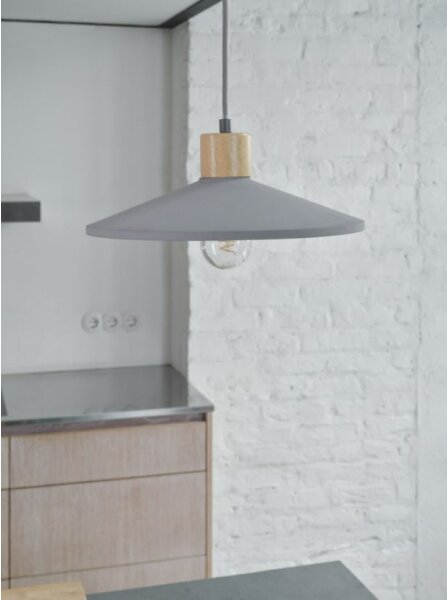 Ledvance - Lustr na lanku DECOR CONCRETE 1xE27/15W/230V pr. 32 cm beton šedá