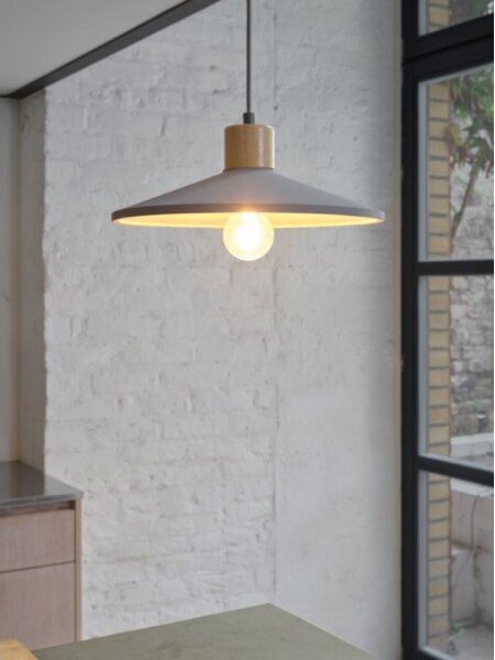 Ledvance - Lustr na lanku DECOR CONCRETE 1xE27/15W/230V pr. 32 cm beton šedá