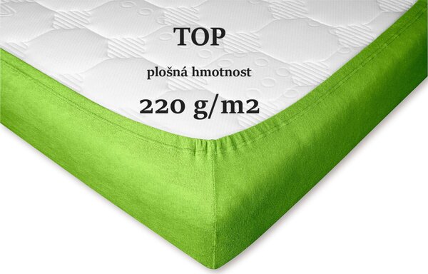 DADKA Froté prostěradlo kiwi Rozměr 90x200x20 jednolůžko