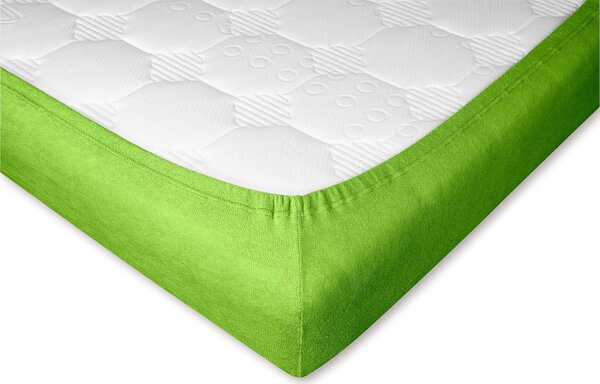 DADKA Froté prostěradlo kiwi Rozměr 90x200x20 jednolůžko