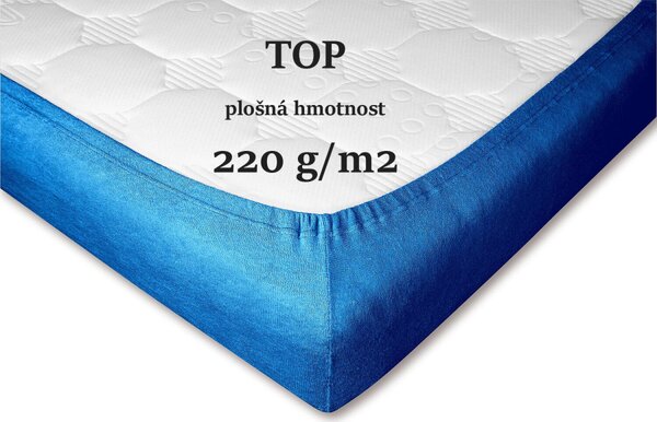 DADKA Froté prostěradlo královská modř Rozměr 90x200x20 jednolůžko