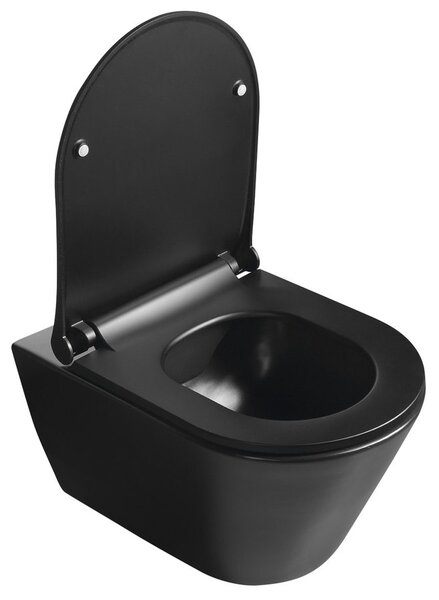 Sapho Sapho, AVVA Slim WC sedátko s pomalým zavíráním, černá