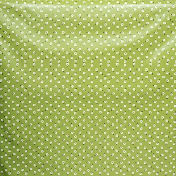 Ubrus PVC s textilním podkladem 1725-04, sedmikrásky na zelené, š.140cm (metráž)
