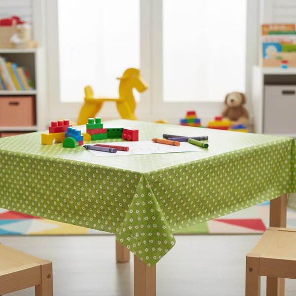 Ubrus PVC s textilním podkladem 1725-04, sedmikrásky na zelené, š.140cm (metráž)