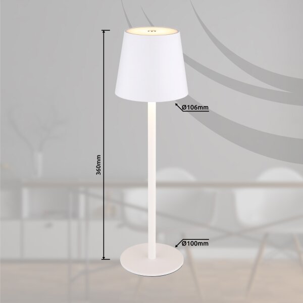 Globo 58438W - LED Stmívatelná dotyková venkovní lampa VANNIE LED/3W/3,7V IP44