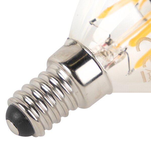 Sada 5 stmívatelných LED vláknových žárovek E14 P45 černé 300lm 2700K