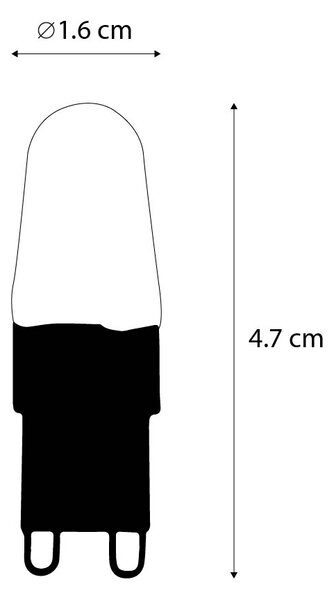 Sada 5 LED vláknových žárovek G9 1,8 W 170 lm 2300 K