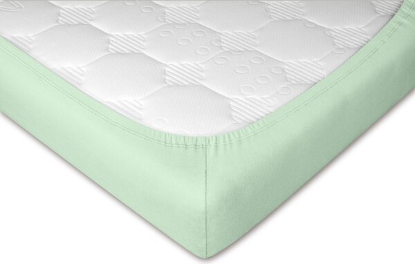 DADKA Jersey prostěradlo mentolové Rozměr 90x200x20 jednolůžko
