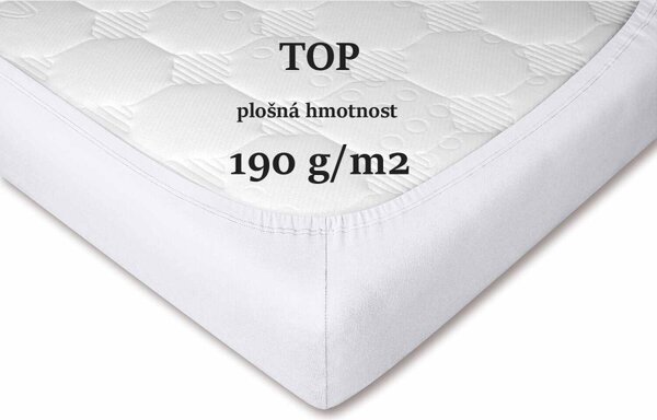 DADKA Jersey prostěradlo bílé Rozměr 90x200x20 jednolůžko