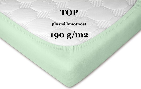 DADKA Jersey prostěradlo mentolové Rozměr 90x200x20 jednolůžko