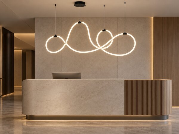 Smarter Závěsné LED interiérové svítidlo Henk, d.150cm Barva: Zlatá