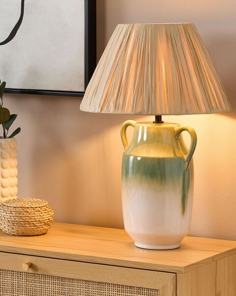 Stolní lampa LIMONES Keramika Zelená