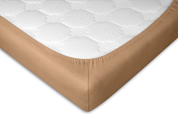 DADKA Jersey prostěradlo světle hnědé Rozměr 60x120x10 dětské